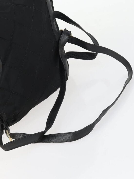 PRADA Backpack Nylon Black Gold Auth ka1154 main image 9